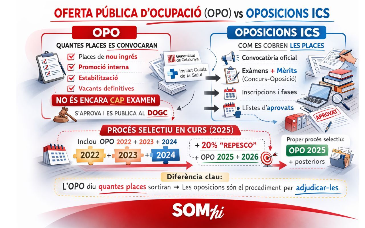 Oferta Pública d’Ocupació i oposicions ICS: què és cada cosa i per què no s’han de confondre